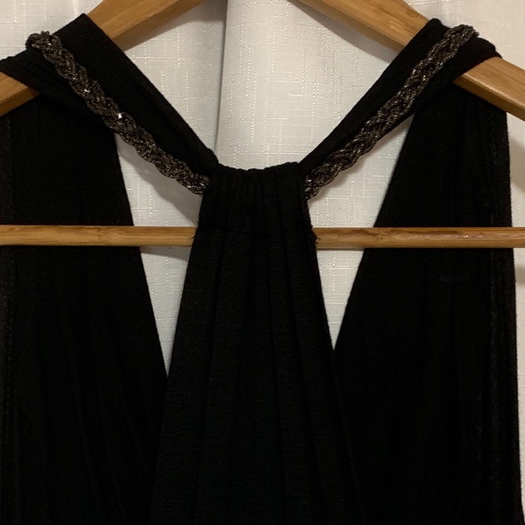 🍸🆕{JOSHUA} Black Braided Chain Embellished LBD - Picture 6 of 8